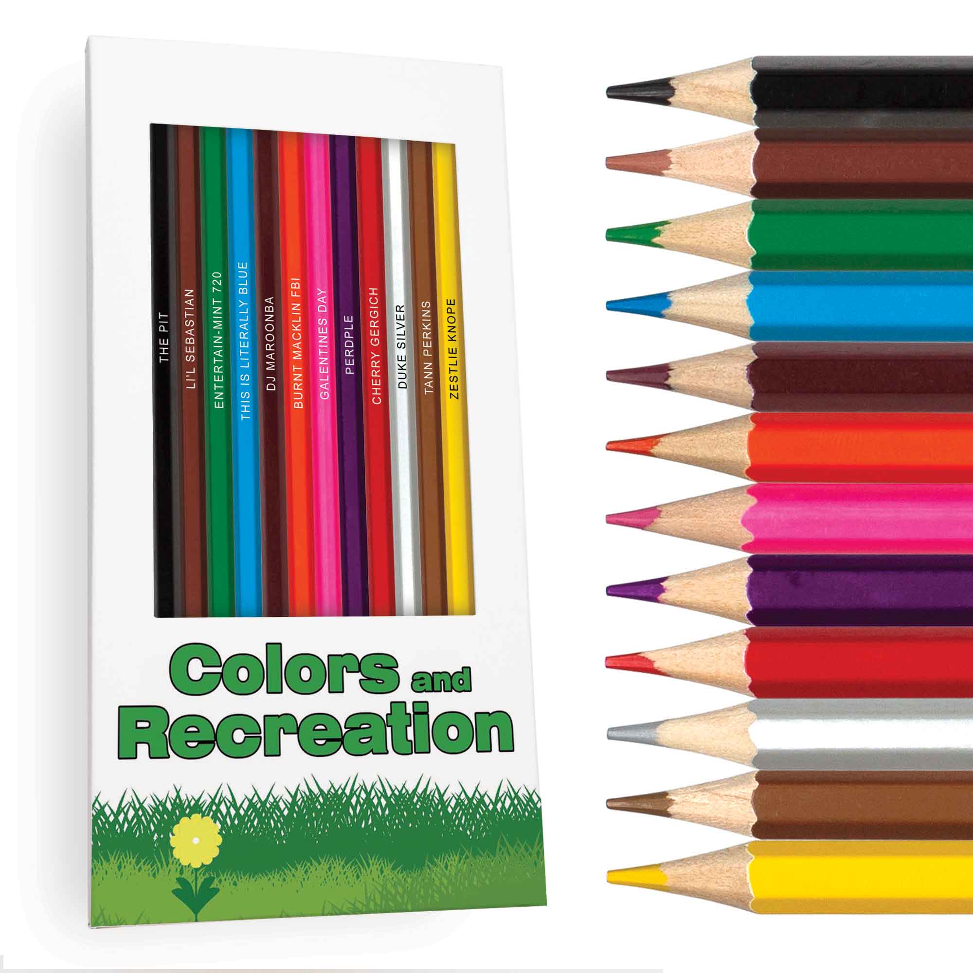 Colors and Recreation Colored Pencils & Coloring Pages for Fans of Parks & Recreation