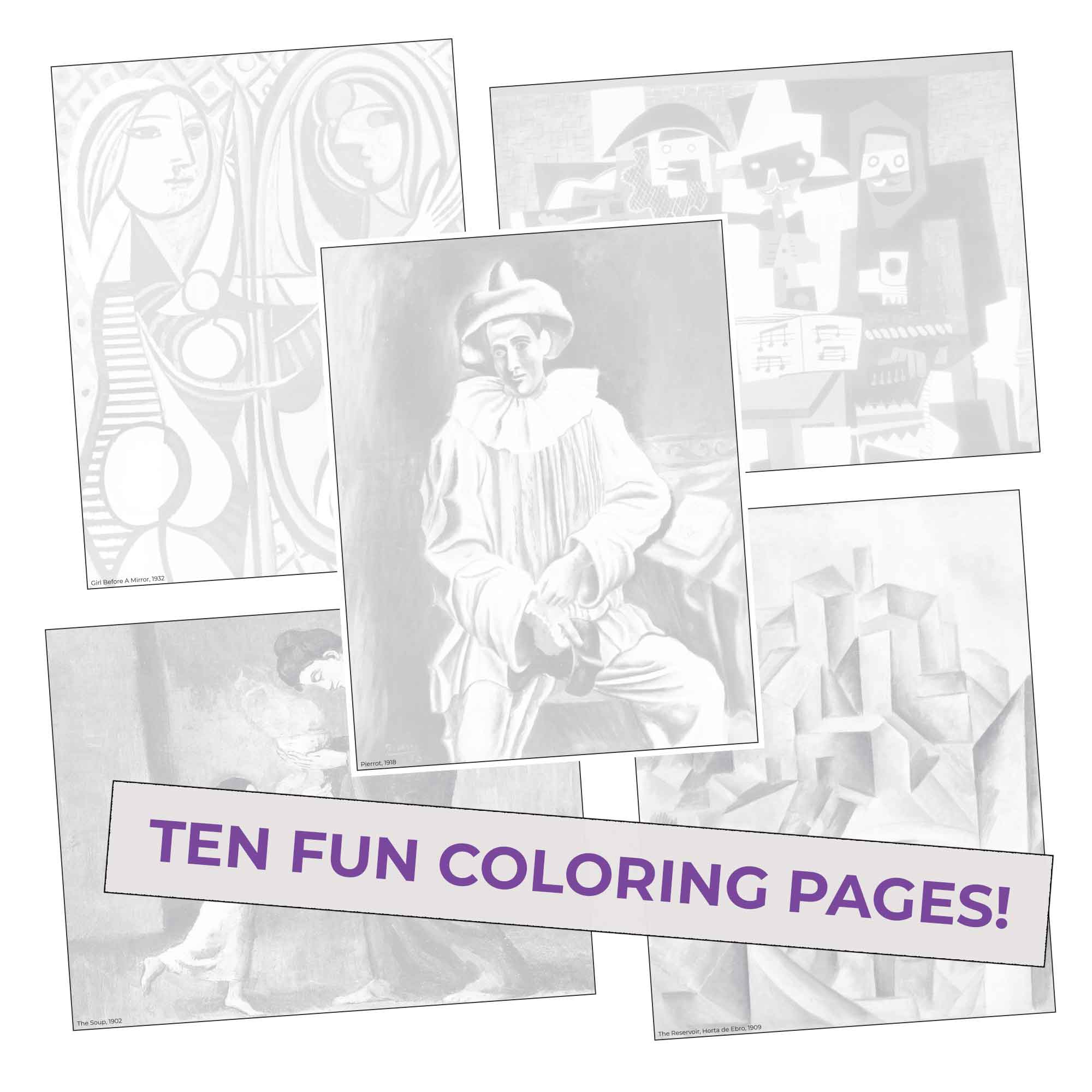 Picasso Colors Colored Pencils & Coloring Pages