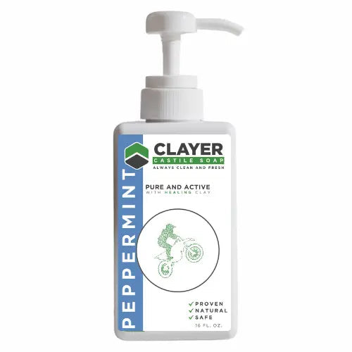 CLAYER CASTILE SOAP - Peppermint - 16 FL OZ